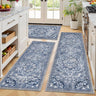Boho Kitchen Rugs Sets 3 Piece with Runner Floral Kitchen Floor Mat