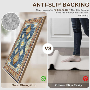 100% Non Slip Kitchen Rugs Sets of 3 Washable Boho Kitchen Mats for