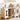 Dog Bed Side Table Wooden Dog Condo with Bone-shape Window and