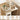 Dog Bed Side Table Wooden Dog Condo with Bone-shape Window and