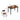 5 Piece Metal and Wood Modern Dinning Table Furniture Set for 4