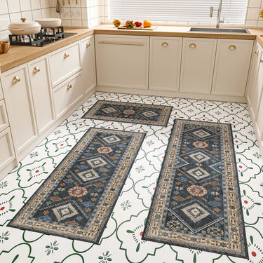 Kitchen Rug Sets 3 Piece with Runner Non Slip Kitchen Rugs and Mats