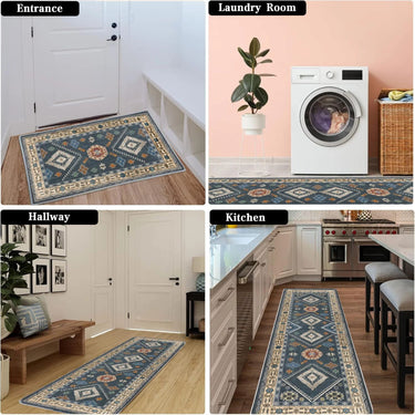 Kitchen Rug Sets 3 Piece with Runner Non Slip Kitchen Rugs and Mats