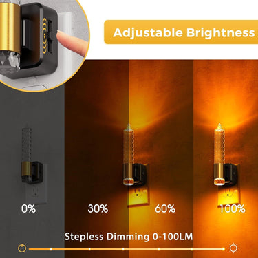 LED Night Light Flameless Candle Night Light Plug Into Wall
