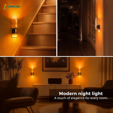 LED Night Light Flameless Candle Night Light Plug Into Wall