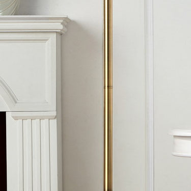 63.25-inch Perspicio Solid Crystal Orb Gold Column Floor Lamp