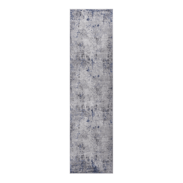 Marfi Collection 2x8 Silver / Blue / Abstract Runner Rug
