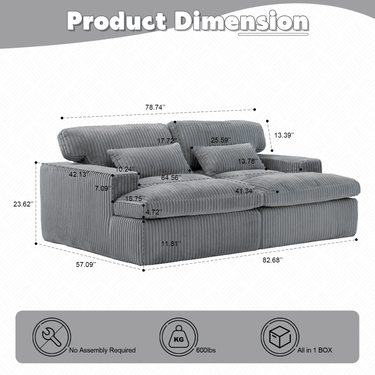 Double Chaise Lounge Chair