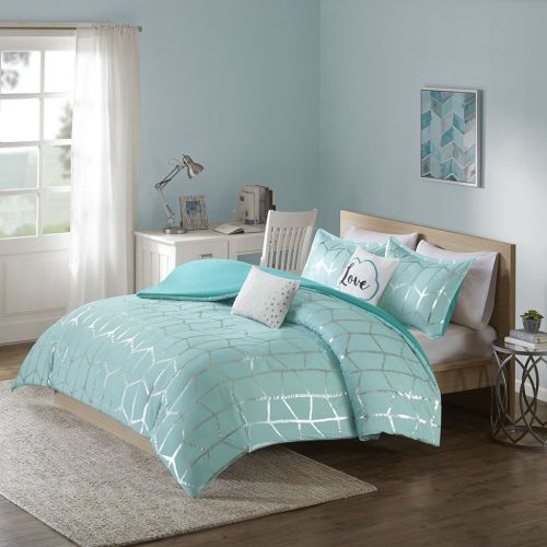 Raina Metallic Printed Duvet Cover Set
