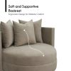 BOBBY Round Seating Upholstered Living Room Chair, Beige