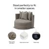 BOBBY Round Seating Upholstered Living Room Chair, Beige