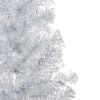 Artificial Christmas Tree with Stand Silver 7 ft PET