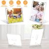 4Pcs Acrylic Photo Frames 5x7In Photo Display Vertically Horizontally Free Standing Desktop Picture Frame
