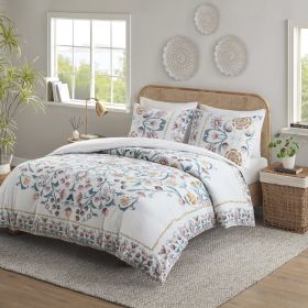 3 Piece Floral Duvet Cover Set (Color: as Pic)